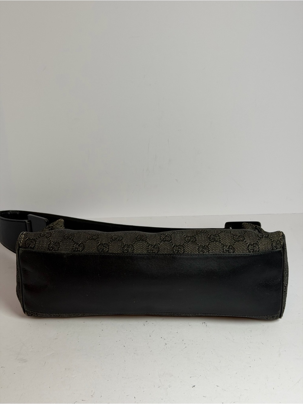 Gucci Y2K GG Monogram Canvas Denim Mini Baguette Style Shoulder Bag - Picture 10 of 16